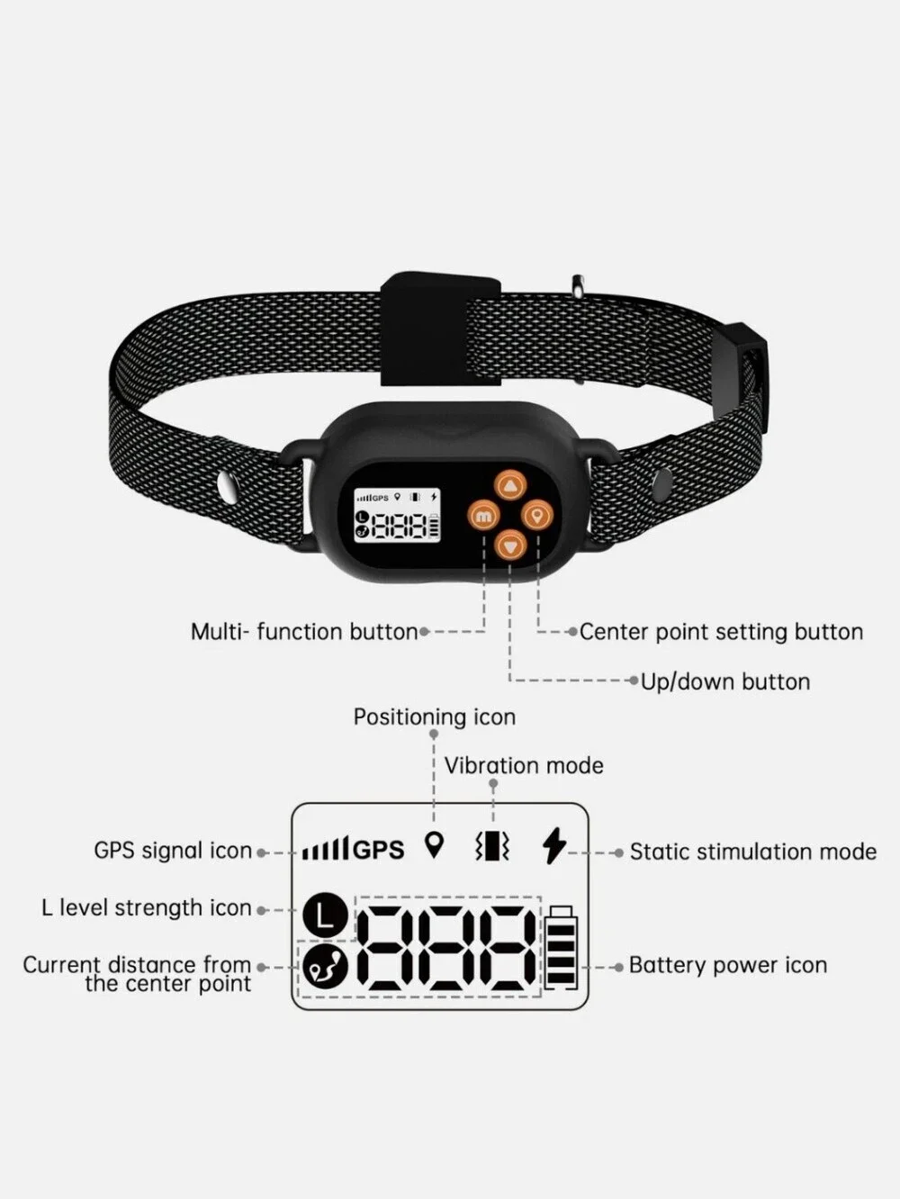 GPS Wireless Dog Fence collar